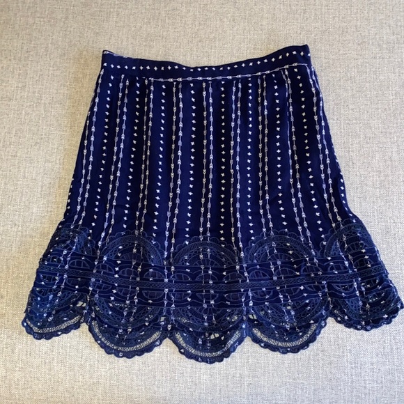 STITCH FIX Scalloped Edge Embroidered Skirt - Picture 1 of 3
